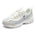 Skechers D'LITES 1.0 Cushioning Wear-Resistant Low-Top Casual Shoes Women's White Gray White gray, 36.5