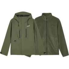 Skechers Hiking Waterproof And Windproof To Keep Warm Windbreaker Jacket Men's Khaki Green Khaki Green/016C, S