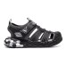 Skechers BOYS Anti Slip Wear Resistant Children's Sandals Black Gray Color Teenagers Black/charcoal gray, 32