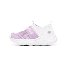 Baby Skechers Slip-Resistant Balance Low-Top Toddler Shoes White Purple Белый Фиолетовый, 23