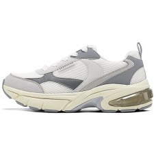 Skechers Anti-Slip Wear-Resistant Low-Top Chunky Sneakers Women's White Gray White gray, 38.5