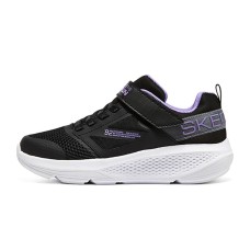 Skechers GO RUN Elevate Anti-Slip And Wear-Resistant Breathable Low-Top Kids' Running Shoes Black Purple Teenagers Черно-фиолетовый, 28.5