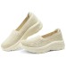 Skechers Cushioned Slip-Resistant Breathable Low-Top Casual Shoes Women's Beige Бежевый, 38