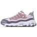 Skechers DLITES Durable Breathable Low-Top Casual Shoes Women's Pink Gray White Pink/Gray White, 39
