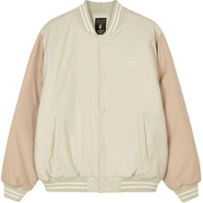 Skechers Sports Life Collection Baseball Jacket Unisex Light Brown Light Brown/0046, S