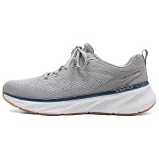 Skechers Sport Anti-Slip Wear-Resistant Breathable Supportive Rebound Low-Top Casual Shoes Men's Gray gray/turquoise, 39.5