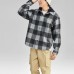 Skechers Alloy Grey Plaid Men's Alloy Gray Plaid/03MM, S