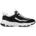 Skechers D'Lites 1.0 Chunky Sneakers Women's Low-Top Black White Черно-белый, 36