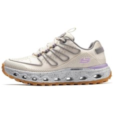 Skechers Glide Step Cloud Sea Slip Resistant Low Top Hiking Shoes Women's Beige Purple Beige Purple, 38