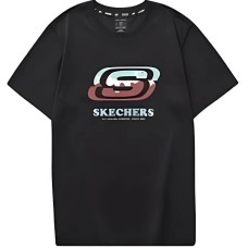 Skechers T-Shirt Women's Carbon Black Carbon Black 0018, XL