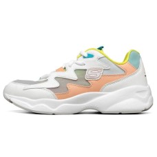 Skechers D'LITES AIRY Chunky Sneakers Women's Low-Top White/Orange/Green 35