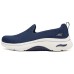 Skechers WOMEN'S GO WALK Anti-Slip Wear-Resistant Low-Top Casual Shoes Women's Blue White Синий Белый, 35