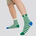 Skechers Mid Calf Socks Unisex 2 Pack Emerald Green 2 Pack (Emerald Green/01AN), S