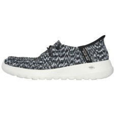 Skechers Slip Ins Anti-Slip Wear-Resistant Low-Top Casual Shoes Women's Black White Черно-белый, 36