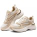 Skechers Street Support Rebound Breathable Low-Top Casual Running Shoes Women's White Brown Белый/Натуральный, 39.5