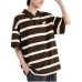 Skechers Colorful Polo Shirt Men's Brown Base With Stripes Brown Base with Stripes/03G6, 2XL