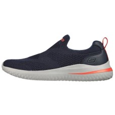 Skechers Delson 3.0 Cushioning Anti-Slip Wear-Resistant Breathability Mid-Top Casual Shoes Men's Navy 40
