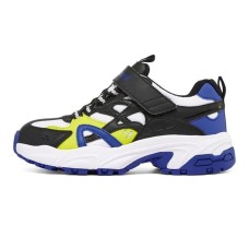 Skechers Stamina Series Slip Resistant Cushioning Abrasion Resistant Kids Lifestyle Shoes Black Blue Yellow Teenagers 27.5