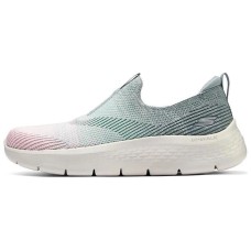 Skechers Go Walk Fle Breathable Low-Top Running Shoes Women's Gray Cyan gray/multicolor, 36