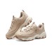 Skechers Non-slip Wear-resistant Shock Absorption Low-Top Chunky Sneakers Women's Brown Коричневый, 37