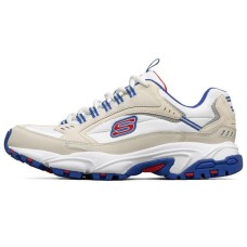 Skechers Stamina Low Running Shoes White/Red/Yellow 41