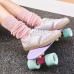 Skechers Anti-Slip Wear-Resistant Low-Top Skateboard Shoes Light Pink Kids' Розовый, 36