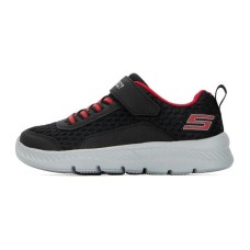 Skechers Comfy Flex 2.0 Slip Resistant Cushioning Low Top Kids Lifestyle Shoes Black Red Teenagers 36