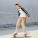 Skechers Durable Breathable Low-Top Kids' Skateboarding Shoes White Black Teenagers Черно-белый, 28.5