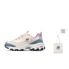 Skechers D'LITES 1.0 Anti-Slip Wear-Resistant Low-Top Casual Shoes Women's White Blue White blue, 36