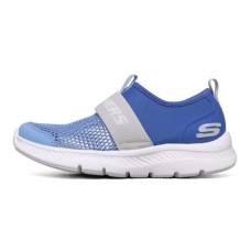 Skechers Comfy Flex 2.0 Anti Slip Wear Resistant Low Top Kids' Running Shoes Blue Gray Teenagers 35