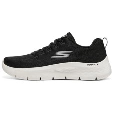 Skechers Go Walk Fle Cushioning Anti Slip And Wear Resistant Rebound Low Top Casual Shoes Women's Black White 37