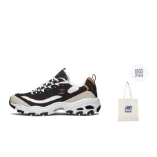 Skechers D'LITES 1.0 Anti Slip Wear Resistant Low Top Chunky Sneakers Men's Black Gold Черный, 45