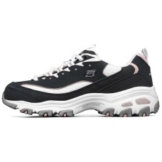 Skechers D'LITES Cushioning Anti-Slip And Wear-Resistant Low-Top Casual Running Shoes Women's Marine Blue 36