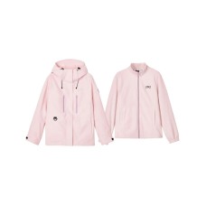 Skechers Windbreaker Jackets Women's Gray Pink/01NX, XL