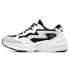 Skechers D'LITES Wear-Resistant Low-Top Chunky Sneakers Men's Black White Черно-белый, 41.5