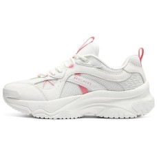 Skechers Anti Slip Wear Resistant Low Top Casual Shoes Women's White Pink Белый Розовый, 38.5