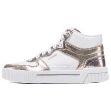 Skechers Court Classics Anti-Slip Wear-Resistant High-Top Skateboard Shoes Women's White Gold Белый, 38