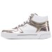Skechers Court Classics Anti-Slip Wear-Resistant High-Top Skateboard Shoes Women's White Gold Белый, 38
