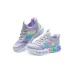 Skechers GIRLS Hands Free Slip Ins Cushioning Wear Resistant Low Top Kids Lifestyle Shoes Silver Multicolor Teenagers Silver/Multi-Colored, 27.5