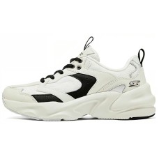 Skechers WOMEN'S GO Series Anti-Slip And Wear-Resistant Breathable Low-Top Chunky Sneakers Women's White Black Черно-белый, 41