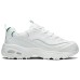 Skechers D'LITES 1.0 Anti-Slip Wear-Resistant Low-Top Casual Shoes Women's White Green White green, 36.5