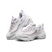 Skechers D'LITES 1.0 Cushioning Anti-Slip Wear-Resistant Breathability Low-Top Chunky Sneakers Women's White Purple 37.5