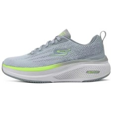 Skechers Women's GO Series Anti Slip Wear Resistant Low Top Running Shoes Women's Gray Green Gray/Lemon, 36