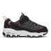 Skechers 1.0 Low Top Kids Lifestyle Shoes Black Gold Teenagers 28.5