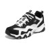 Skechers D'LITES 2.0 2.0 Cushioning Wear-Resistant Mid-Top Chunky Sneakers Men's Black White 41