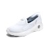 Skechers Cushioned Wear-Resistant Breathable Low-Top Casual Shoes Women's White White blue, 37