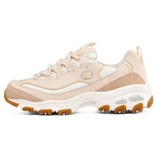 Skechers D'LITES 1.0 Milk Tea Bear Cushioning Anti-Slip And Wear-Resistant Low-Top Casual Shoes Women's Yellow Cream 37