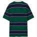 Skechers Polo Shirt Unisex Green Thick Stripes Green Thick Stripes/045N, S