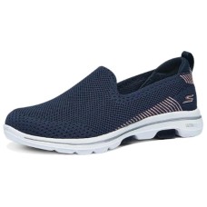 Skechers Go Walk 5 Cushioning Abrasion Resistant Breathable Low Top Casual Shoes Women's Marine Blue Синий, 36
