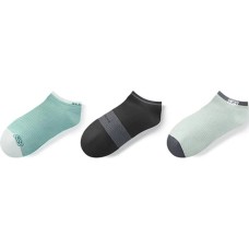 Skechers Sports Alliance Series Ankle Socks Unisex 3 Pack Black/Arctic Gray/Mineral Blue (3-Pack), M 24-26
